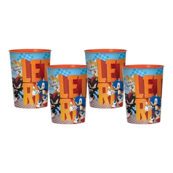 Sonic Designware 16oz Party Cups Lot of Four Plastic Favor Stadium Keepsake Cup - Picture 3 of 4